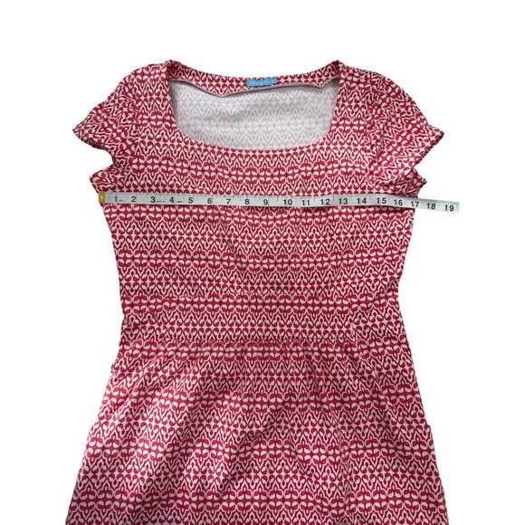 J. McLaughlin Emma Dress Catalina Cloth Cap-Sleeve Red White Print Womens Size S - Picture 5 of 7